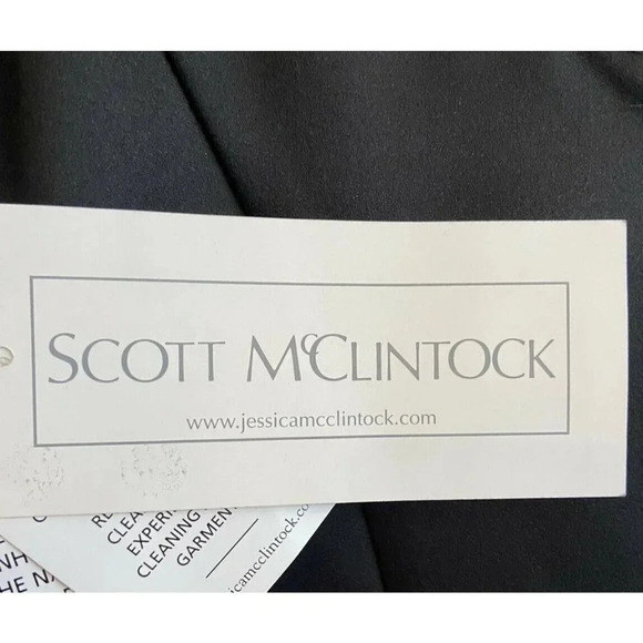 Vintage Scott McClintock Millennium 2000 Dress Black A Line 6 New - Picture 4 of 5